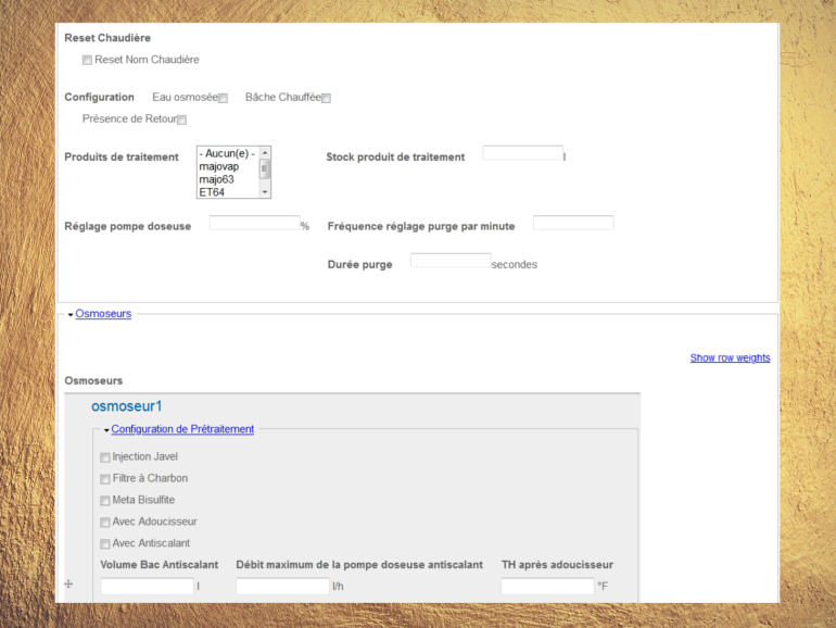 Aquaheat filling form