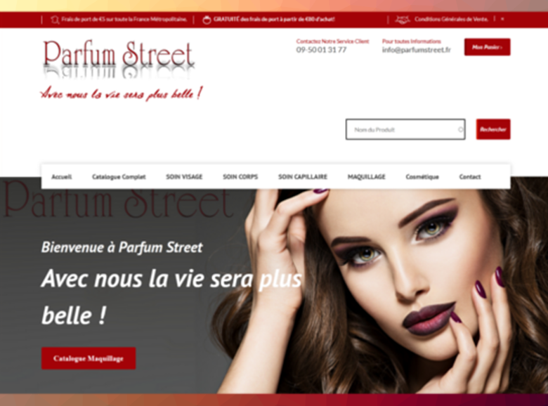 Vente en ligne de produits cosmétiques